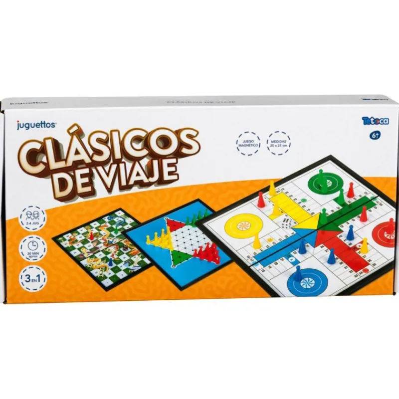 Tetoca Clásicos de Viaje 3 en 1> Juegos De Mesa