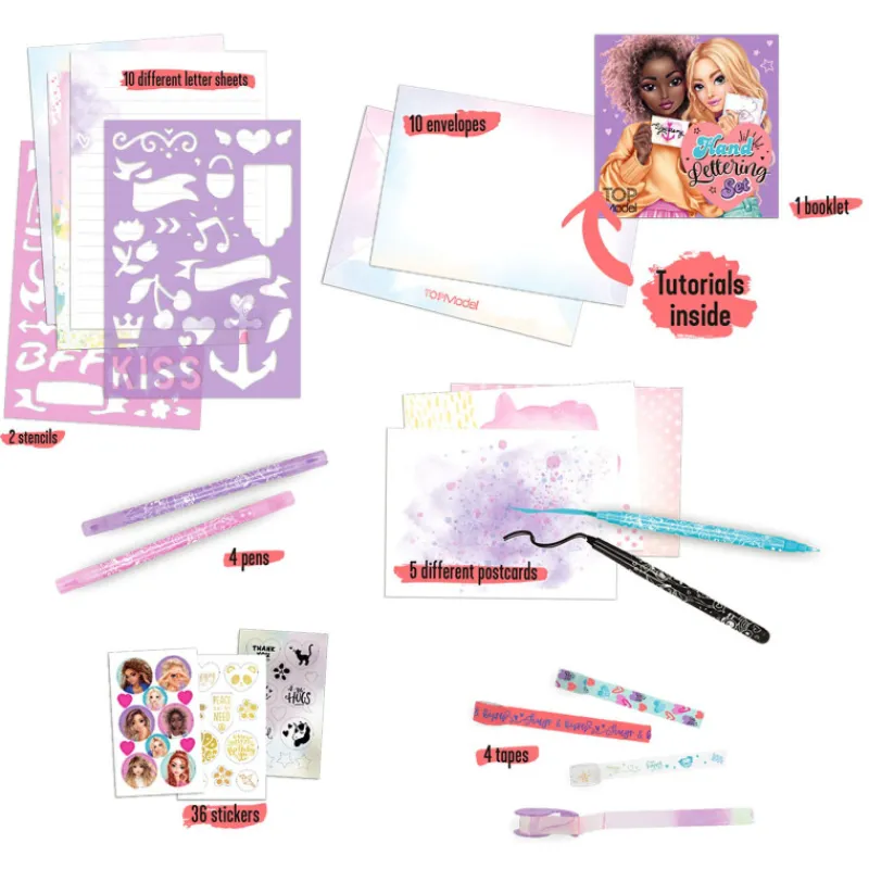 Topmodel Set de Cartas y Letetring> Creativos
