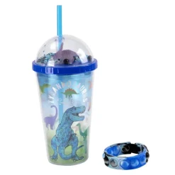 Otras marcas Vaso con Pajita y Pulsera Dino Brilla en la Oscuridad> Vuelta Al Cole