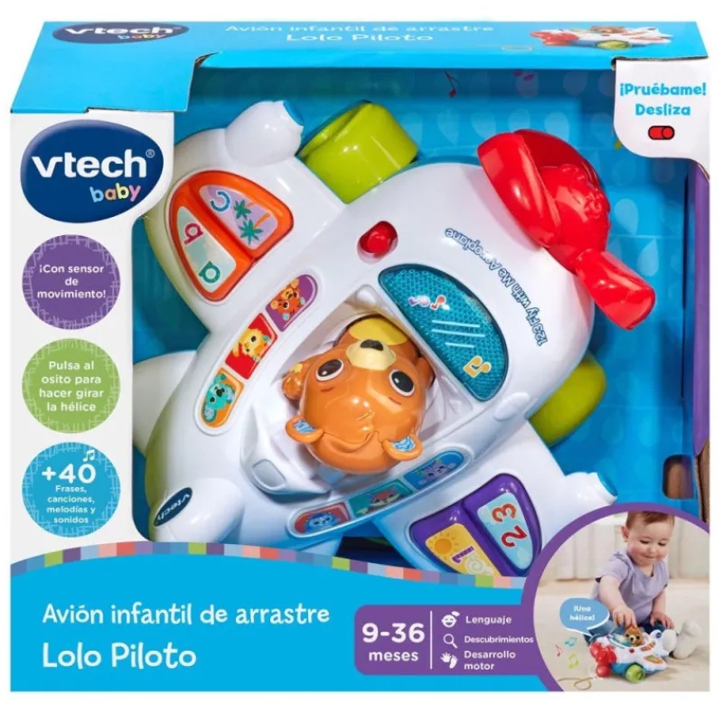 Vtech Baby Avión infantil de Arrastre Lolo Piloto> Primera Infancia