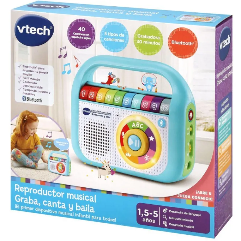 Vtech Baby Reproductor Musical Graba, Canta y Baila> Musicales|Primera Infancia