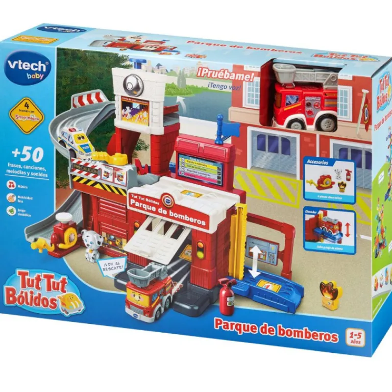 Vtech Baby Tut Tut Bólidos Parque de bomberos con Valiente Camión de Bomberos> Figuras Acción