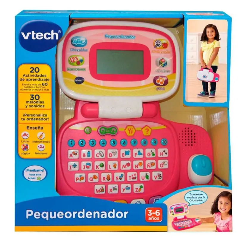Vtech Pequeordenador Rosa> Juguetes Electrónicos